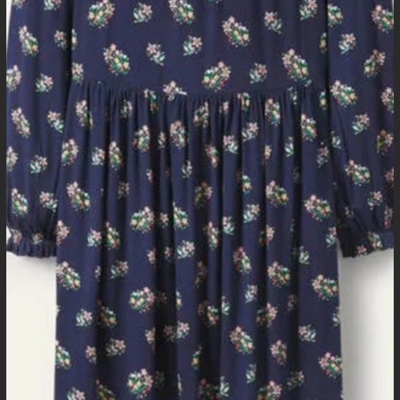 NWT 8L Boden Clara jersey dress in navy, pretty bird print - Picture 10 of 12